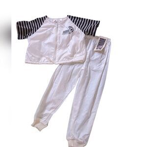 Boomers vintage 90s white and black outfit track suit‎